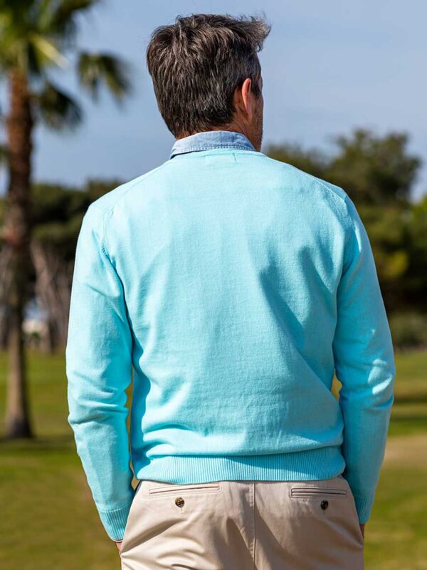Propriano Sweater Turquoise Back